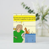 729 Vermoedelijk bevallen van cartoon Briefkaart (Staand voorkant)