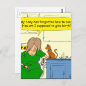 729 Vermoedelijk bevallen van cartoon Briefkaart (Voorkant / Achterkant)