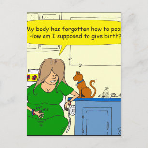 729 Vermoedelijk bevallen van cartoon Briefkaart