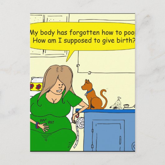 729 Vermoedelijk bevallen van cartoon Briefkaart (Voorkant)