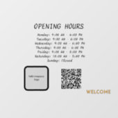 72" * 52" Openingstijden Vensterklemming Raamsticker (Vel)