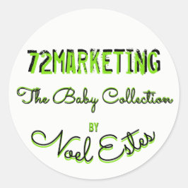 72 baby collectie voor het in de handel brengen ronde sticker