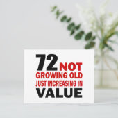 72 Een verjaardag die alleen maar groeit Briefkaart (Staand voorkant)