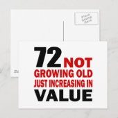 72 Een verjaardag die alleen maar groeit Briefkaart (Voorkant / Achterkant)