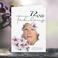 72 & Fabulose Orchidee Foto Verjaardagskaart