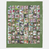 72 foto-collagerooster met tekst - groen fleece deken (Voorkant)