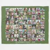 72 foto-collagerooster met tekst - groen fleece deken (Voorkant (Horizontaal))