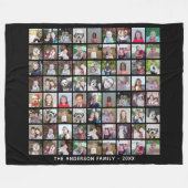 72 het Rand Net van de Collage van de Foto met Tek Fleece Deken (Voorkant (Horizontaal))