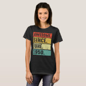 72 jaar Geweldige sinds juni 1950 72 jaar T-shirt (Voorkant volledig)