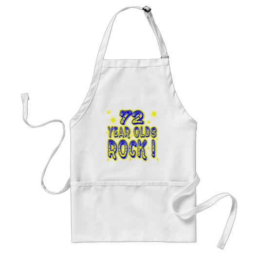 72 jaar Olds Rock! (Blauw) Apron Standaard Schort (Voorkant)