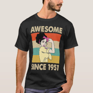 72 jaar oud Geweldige sinds 1951 72e verjaardag T-shirt