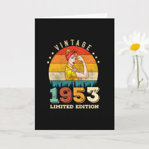 72 jaar oude Bday 1953 Vintage 72e Verjaardag Vrou Kaart