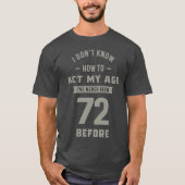 72 jaar oude bruistocht t-shirt (Voorkant)