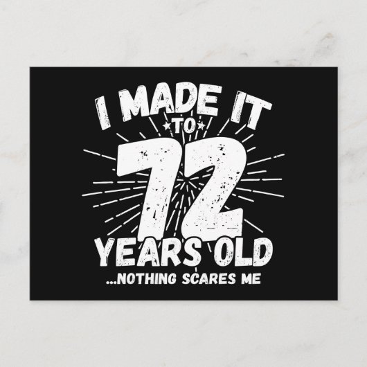 72 Jaar Oude Sarcastische Meme Leuk 72ste Verjaard Briefkaart (Voorkant)