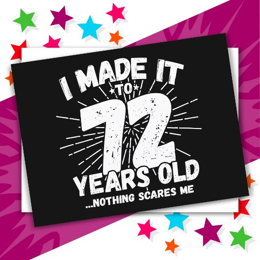 72 Jaar Oude Sarcastische Meme Leuk 72ste Verjaard Briefkaart