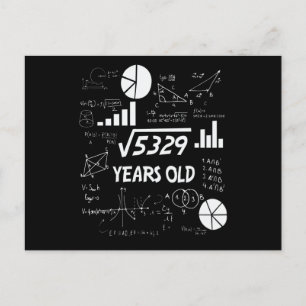 72 jaar oude verjaardag wiskunde leraar 72e verjaa briefkaart