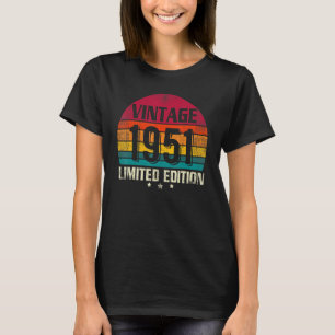 72 jaar oude Vintage 1951 72e verjaardag T-shirt
