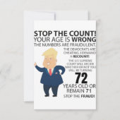 72 jaar Trump Happy Birthday Cadeau Funny (Voorkant)