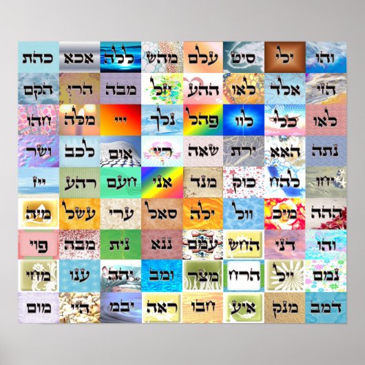 72 Namen van God - 19 x 16 inch, Value Poster Pape (Voorkant)