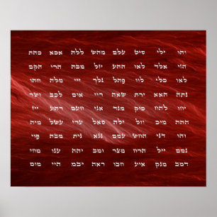 72 Namen van God Meditation Art Poster