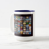 72 Namen van God-Mok Tweekleurige Koffiemok (Voorkant links)