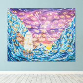 72 Names of G-D Canvas Afdruk (Insitu (Houten vloer))