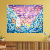 72 Names of G-D Canvas Afdruk (Insitu (Woonkamer))