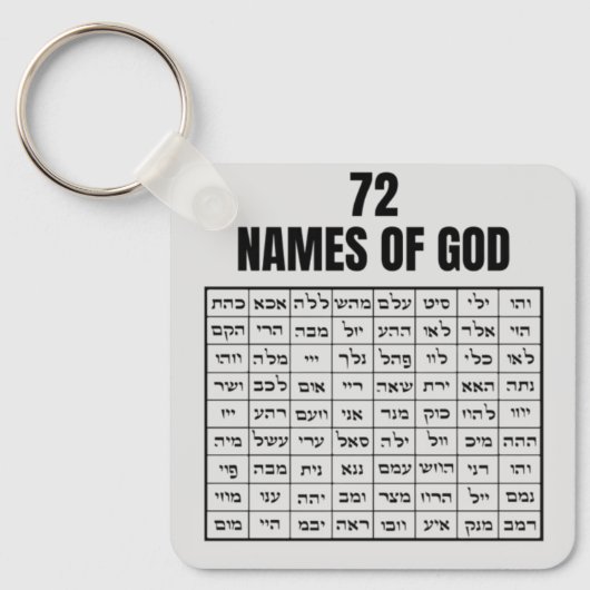 72 Names of God Sleutelhanger (Voorkant)