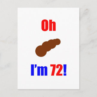 72 Oh (Pic of Poo) Ik ben 72! Briefkaart