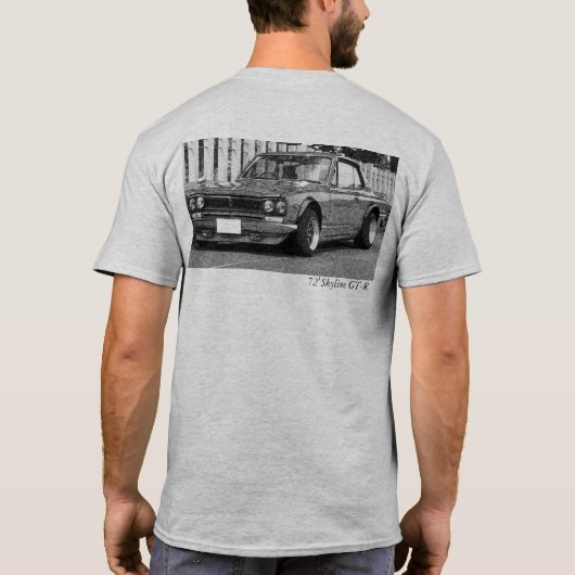 72' Skyline GT-R T_Shirt T-shirt (Achterkant)