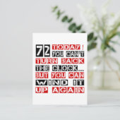 72 Verjaardag Design Briefkaart (Staand voorkant)