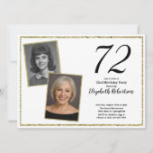 72e aangepaste foto wit en goud  kaart (Voorkant)