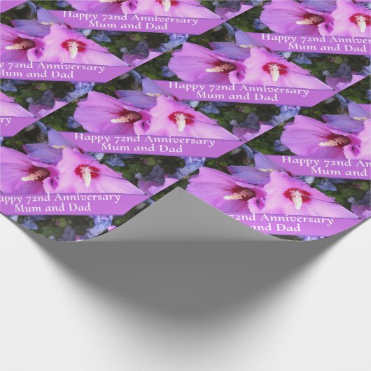 72e Jubileum bewerkbaar Cadeaupapier (Hoek)