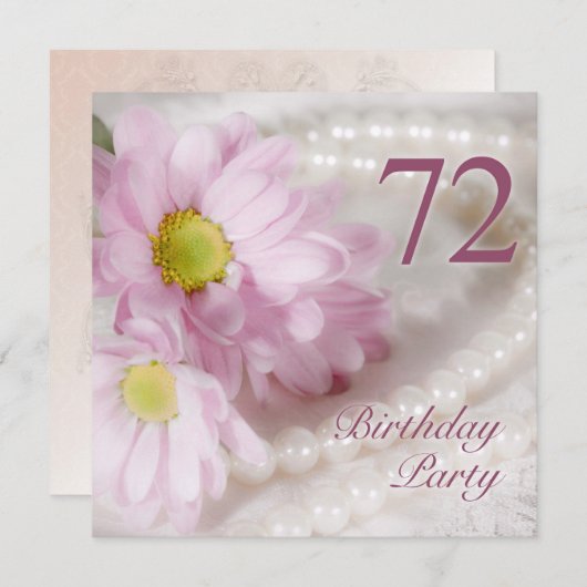 72e uitnodiging van de partij van Birthday met dai (Voorkant / Achterkant)