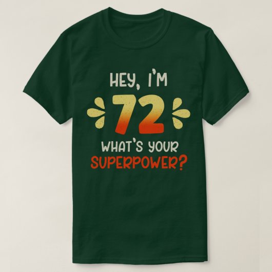 72e verjaardag 2 t-shirt (Design voorkant)