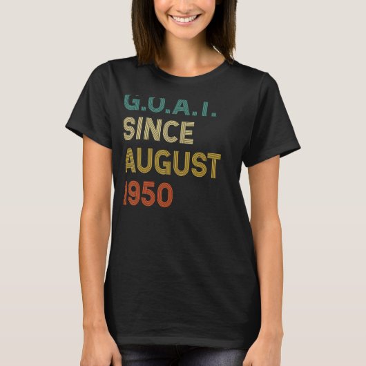 72e verjaardag 72 jaar oude geit sinds augustus 19 t-shirt (Voorkant)