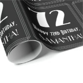72e verjaardag - Art Deco geïnspireerde look "72", Cadeaupapier (Rol Hoek)