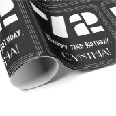 72e verjaardag: Art Deco Geïnspireerde look "72" e Cadeaupapier (Rol Hoek)