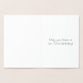 72e verjaardag - Art Deco geïnspireerde look "72"  Folie Kaarten (Binnen)