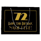 72e verjaardag — Art Deco Geïnspireerde look "72"  Groot Cadeauzakje (Achterkant)