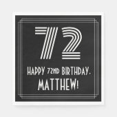 72e verjaardag: Art Deco Geïnspireerde look "72" + Servet (Voorkant)