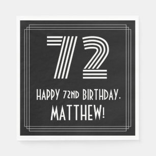 72e verjaardag: Art Deco Geïnspireerde look "72" + Servet