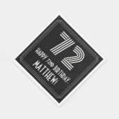 72e verjaardag: Art Deco Geïnspireerde look "72" + Servet (Hoek)
