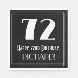 72e verjaardag ~ Art Deco geïnspireerde look "72", Servet