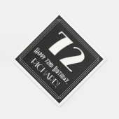 72e verjaardag ~ Art Deco geïnspireerde look "72", Servet (Hoek)