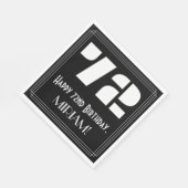 72e verjaardag: Art Deco Geïnspireerde look "72" + Servet (Hoek)