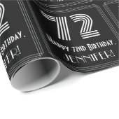 72e verjaardag: Art Deco geïnspireerde look "72" w Cadeaupapier (Rol Hoek)