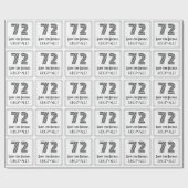 72e verjaardag: Art Deco geïnspireerde stijl "72"  Cadeaupapier (Vlak)