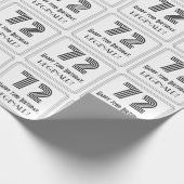 72e verjaardag: Art Deco geïnspireerde stijl "72"  Cadeaupapier (Hoek)