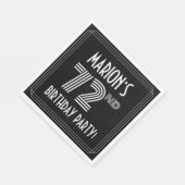 72e verjaardag: Art Deco Style + aangepaste naam Servet (Hoek)